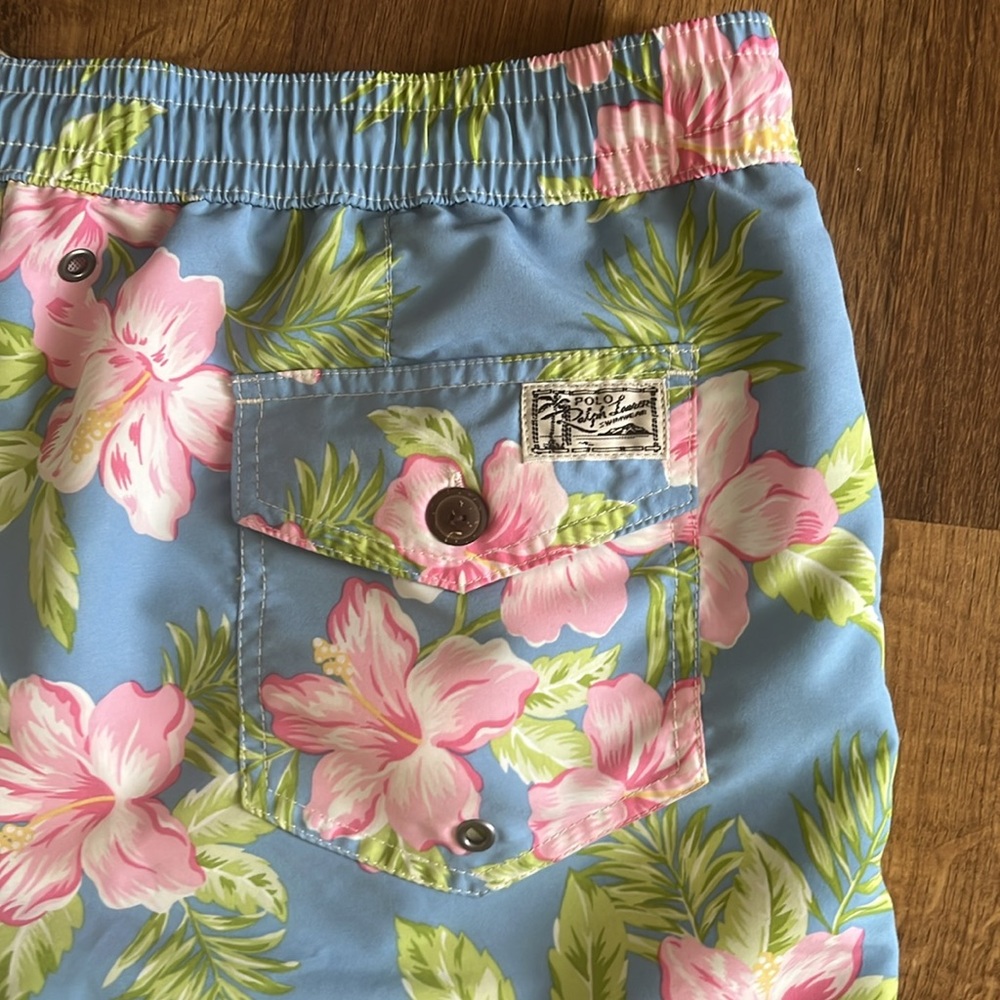 Polo Ralph Lauren Swim Trunks Hawaiian Print XL - Picture 6 of 8